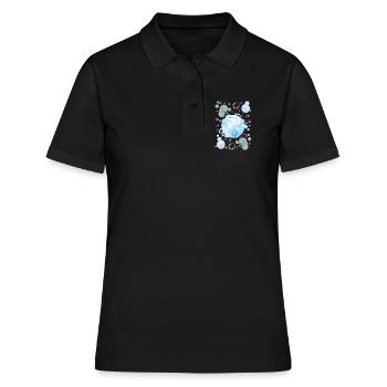 Steinbock-Frau – Astrologiegeschenk - Frauen Polo Shirt - Schwarz - Vorne - Ailine (174cm)