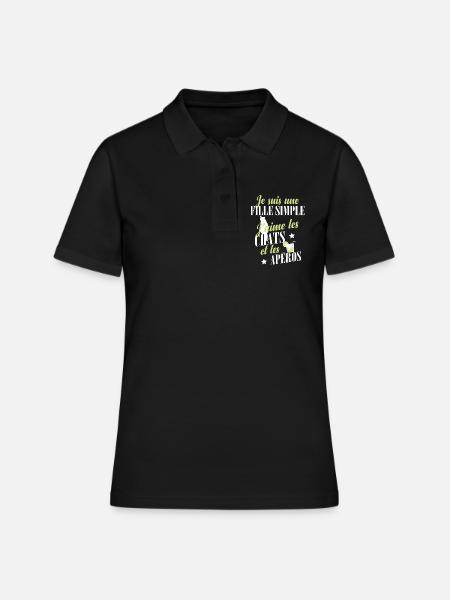 Chats - une fille simple - Polo Femme - noir