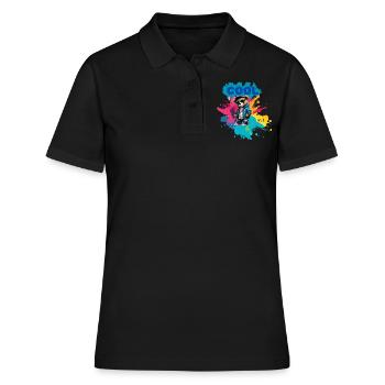 Nounours COOL - Polo Femme - noir - Devant - Ailine (174cm)