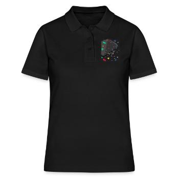 Climbing Boulder wall Rock climbers Bouldering - Women's Polo Shirt - black - Front - Ailine (174cm)