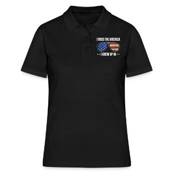 I Miss the America I Grew up In - Women's Polo Shirt - black - Front - Ailine (174cm)