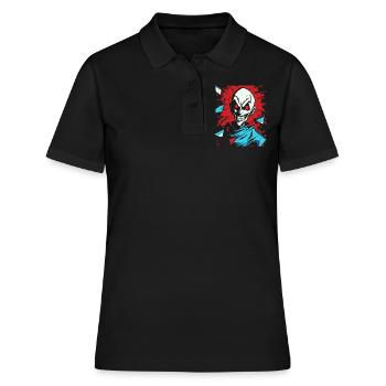 Sourire Méchant Dessin Animé Nosferatu Vampire - Polo Femme - noir - Devant - Ailine (174cm)