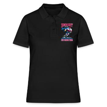 Eishockey Geschenk Eishockeyspieler Hockey - Frauen Polo Shirt - Schwarz - Vorne - Ailine (174cm)