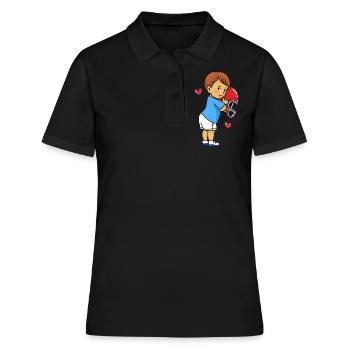 Garçon doux - enfant enfants enfants - Polo Femme - noir - Devant - Ailine (174cm)