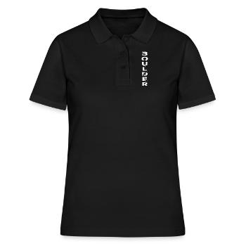Boulder bouldering climbing gym gifts - Women's Polo Shirt - black - Front - Ailine (174cm)