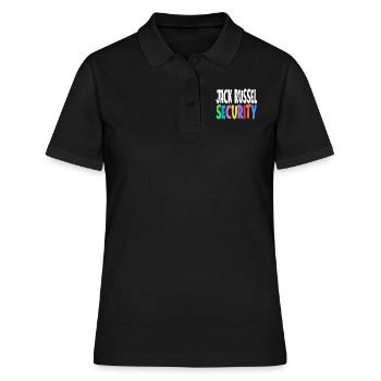 Chien de service de sécurité Jack Russel disant cadeau - Polo Femme - noir - Devant - Ailine (174cm)