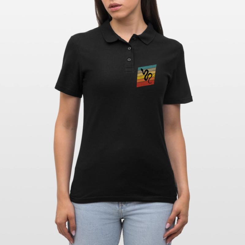 Snake Retro Reptile Python Idée cadeau Polo Femme