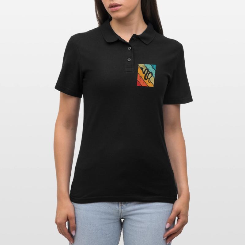 Snake Retro Reptile Python Idée cadeau Polo Femme