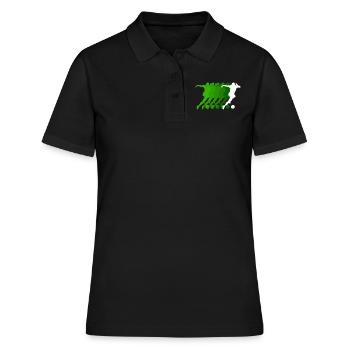 Attaquant de football Jersey Joueur de football - Polo Femme - noir - Devant - Ailine (174cm)