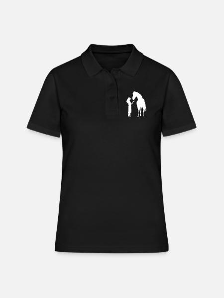 Horse pony unicorn horse girl - Women's Polo Shirt - black