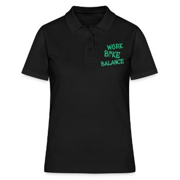 Biken - Frauen Polo Shirt - Schwarz - Vorne - Ailine (174cm)