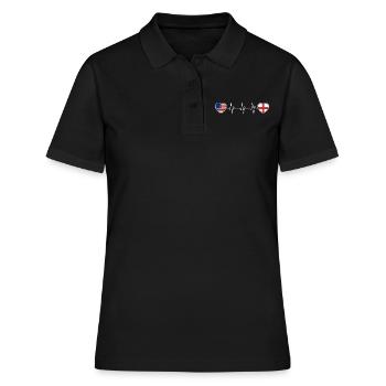 Angleterre - Polo Femme - noir - Devant - Ailine (174cm)