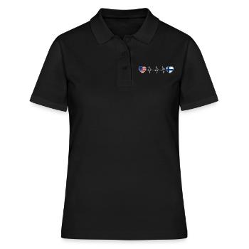Finnland - Frauen Polo Shirt - Schwarz - Vorne - Ailine (174cm)