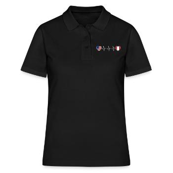 Peru - Frauen Polo Shirt - Schwarz - Vorne - Ailine (174cm)