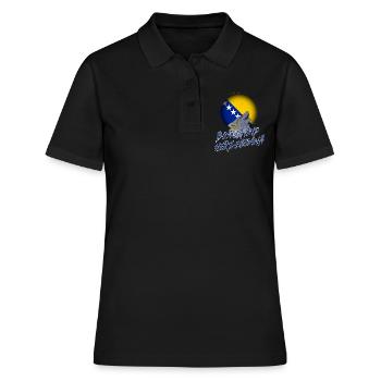 Bosnien und Herzegowina - Frauen Polo Shirt - Schwarz - Vorne - Ailine (174cm)
