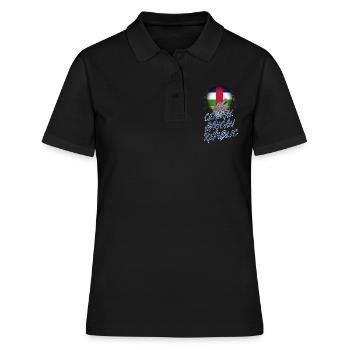 République Centrafricaine - Polo Femme - noir - Devant - Ailine (174cm)