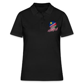 Namibia - Frauen Polo Shirt - Schwarz - Vorne - Ailine (174cm)