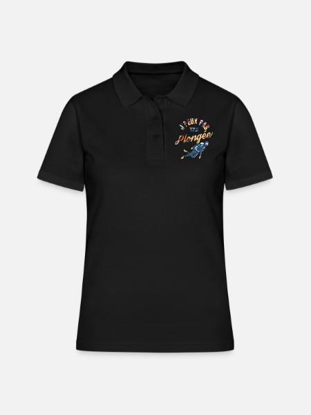 J'Peux pas j'ai Plongée - Polo Femme - noir