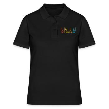 Trail Die Elemente des Spaßes Chemisches Periodensystem - Frauen Polo Shirt - Schwarz - Vorne - Ailine (174cm)