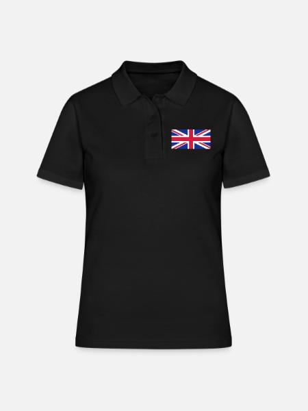 Union Pixel Jack UK Flag - Women's Polo Shirt - black