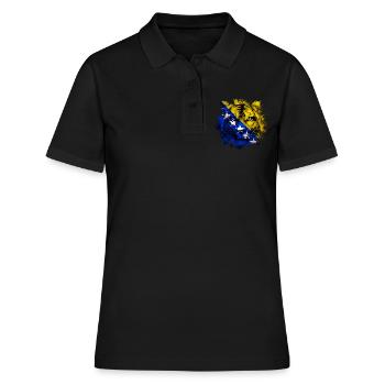 Bosnien und Herzegowina - Frauen Polo Shirt - Schwarz - Vorne - Ailine (174cm)