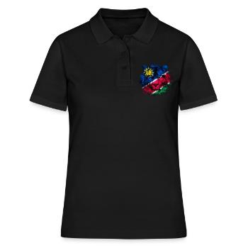 Namibia - Frauen Polo Shirt - Schwarz - Vorne - Ailine (174cm)