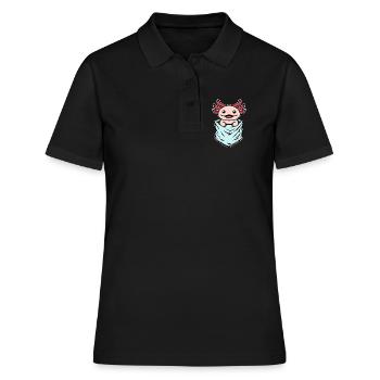 Manga Zeichentrick Comic Anime Japanisch - Frauen Polo Shirt - Schwarz - Vorne - Ailine (174cm)