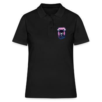 Gothic Katze - Frauen Polo Shirt - Schwarz - Vorne - Ailine (174cm)
