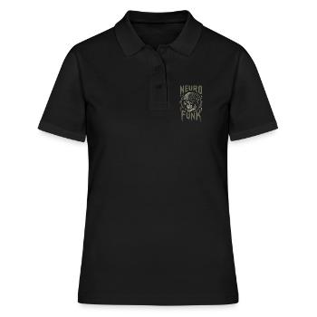 neurofunk tête de mort cyborg drum and bass music - Polo Femme - noir - Devant - Ailine (174cm)