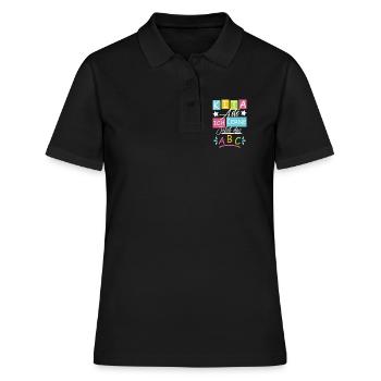 Kita Abgänger 2026 - Frauen Polo Shirt - Schwarz - Vorne - Ailine (174cm)
