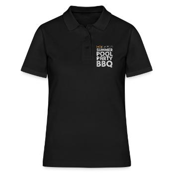 Pool Party - Frauen Polo Shirt - Schwarz - Vorne - Ailine (174cm)