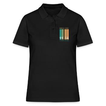 T-shirt Retro Dance D’abord Penser Plus Tard - Polo Femme - noir - Devant - Ailine (174cm)