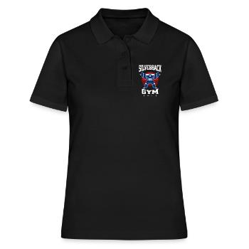 Gym Shirt – Silverback Gym - Women's Polo Shirt - black - Front - Ailine (174cm)