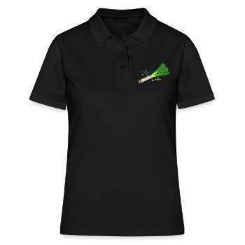 Poireau fitness faible - Polo Femme - noir - Devant - Ailine (174cm)