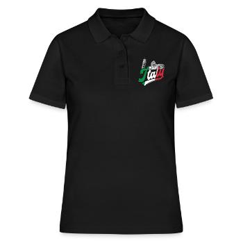 Italie Colisée Ardoise Tour De Pise - Polo Femme - noir - Devant - Ailine (174cm)