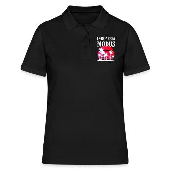 Indonesia Modus - Frauen Polo Shirt - Schwarz - Vorne - Ailine (174cm)