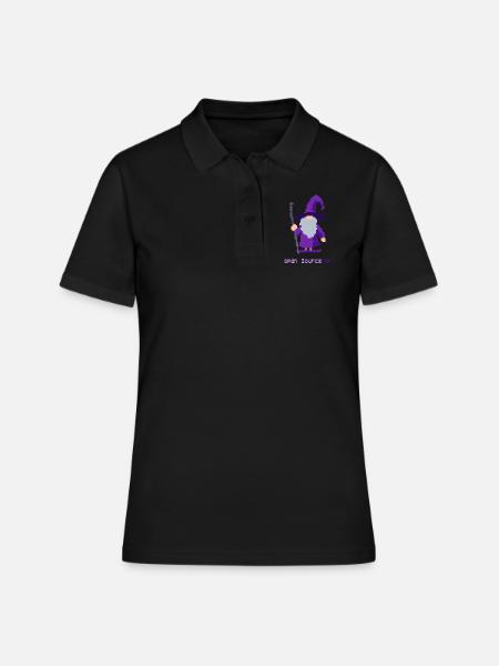 Open Source - Frauen Polo Shirt - Schwarz