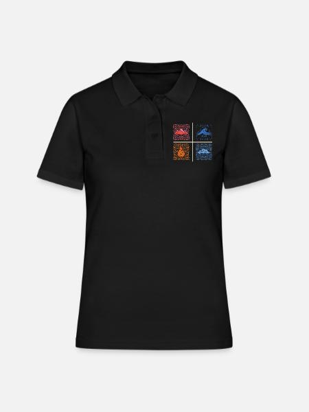 Quatre éléments - Polo Femme - noir