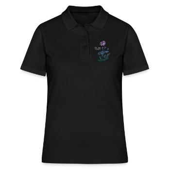 Natur - Frauen Polo Shirt - Schwarz - Vorne - Ailine (174cm)