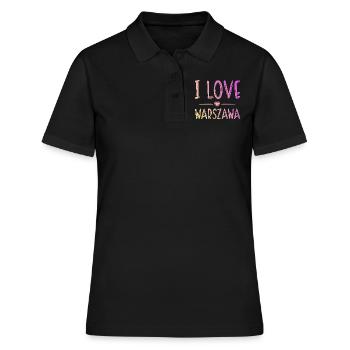 J’aime Varsovie - Polo Femme - noir - Devant - Ailine (174cm)