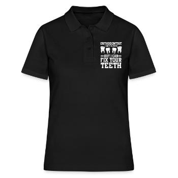 Kieferorthopäde Orthodontic Dental - Frauen Polo Shirt - Schwarz - Vorne - Ailine (174cm)