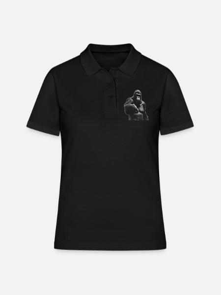 King of the Jungle - Gorilla - Women's Polo Shirt - black