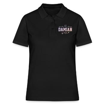 Damian - Frauen Polo Shirt - Schwarz - Vorne - Ailine (174cm)