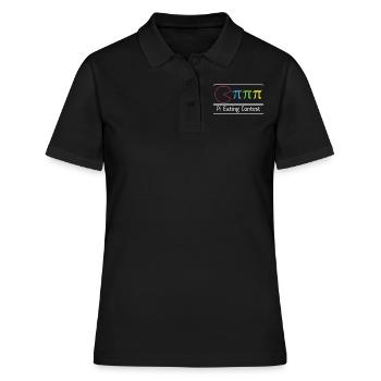 Drôle Pi Manger Math Vacances Mathématiques Humour Pi - Polo Femme - noir - Devant - Ailine (174cm)