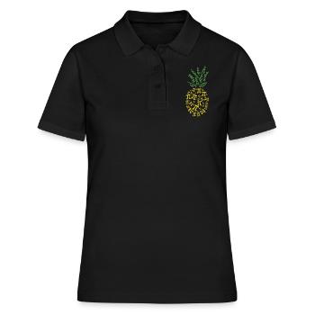 Ananas Pi Mathe Urlaub Mathematik Funny Pi - Frauen Polo Shirt - Schwarz - Vorne - Ailine (174cm)