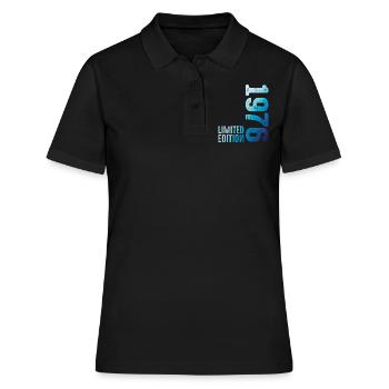 Since 1976 Year 1976 Retro Vintage 1976 Birth - Women's Polo Shirt - black - Front - Ailine (174cm)