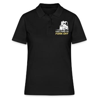Gabelstaplerfahrer Gabelstaplerfahrer Gabelstapler - Frauen Polo Shirt - Schwarz - Vorne - Ailine (174cm)