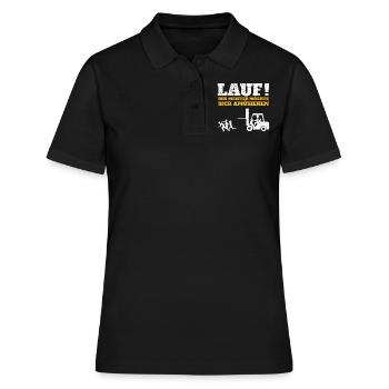 Run Master Wants Enjoy Truck Forklift Driver - Women's Polo Shirt - black - Front - Ailine (174cm)