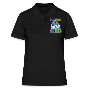 Licorne Requin Panda Chat Amour Musique Rock Métal Enfant - Polo Femme - noir - Devant - Ailine (174cm)