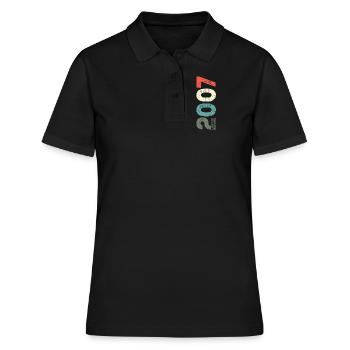 Seit 2007 Jahr 2007 Retro 2007 Jahrgang 2007 - Frauen Polo Shirt - Schwarz - Vorne - Ailine (174cm)
